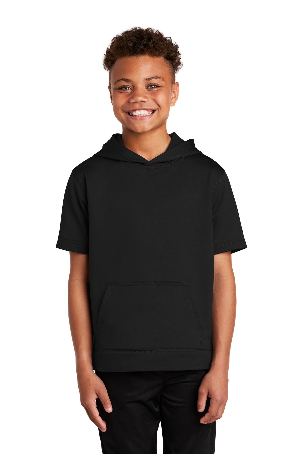 Sport-Tek- Sport-Tek ® Youth Sport-Wick ® Fleece Short Sleeve Hooded Pullover. YST251-Medtech- 1