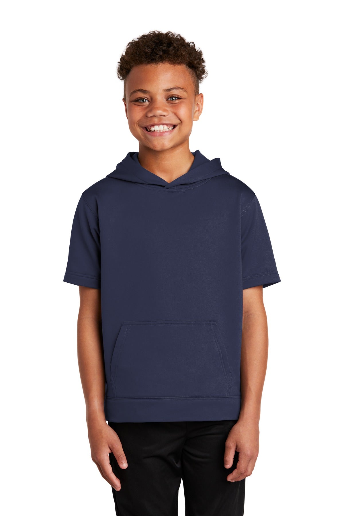 Sport-Tek- Sport-Tek ® Youth Sport-Wick ® Fleece Short Sleeve Hooded Pullover. YST251-Medtech- 4