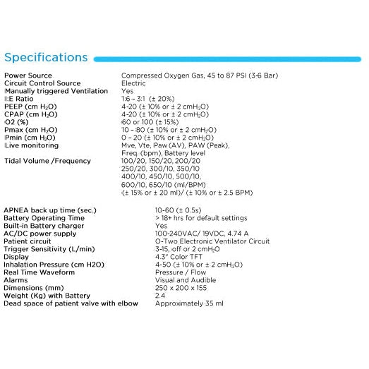 O-Two Medical Technologies-e500 Ventilator | O-Two-MedTech-3