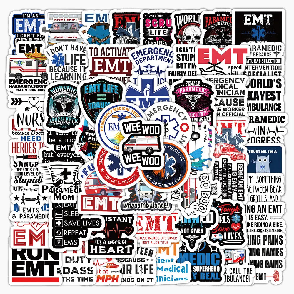 MedTech- 100 EMT Stickers-Medtech- 1