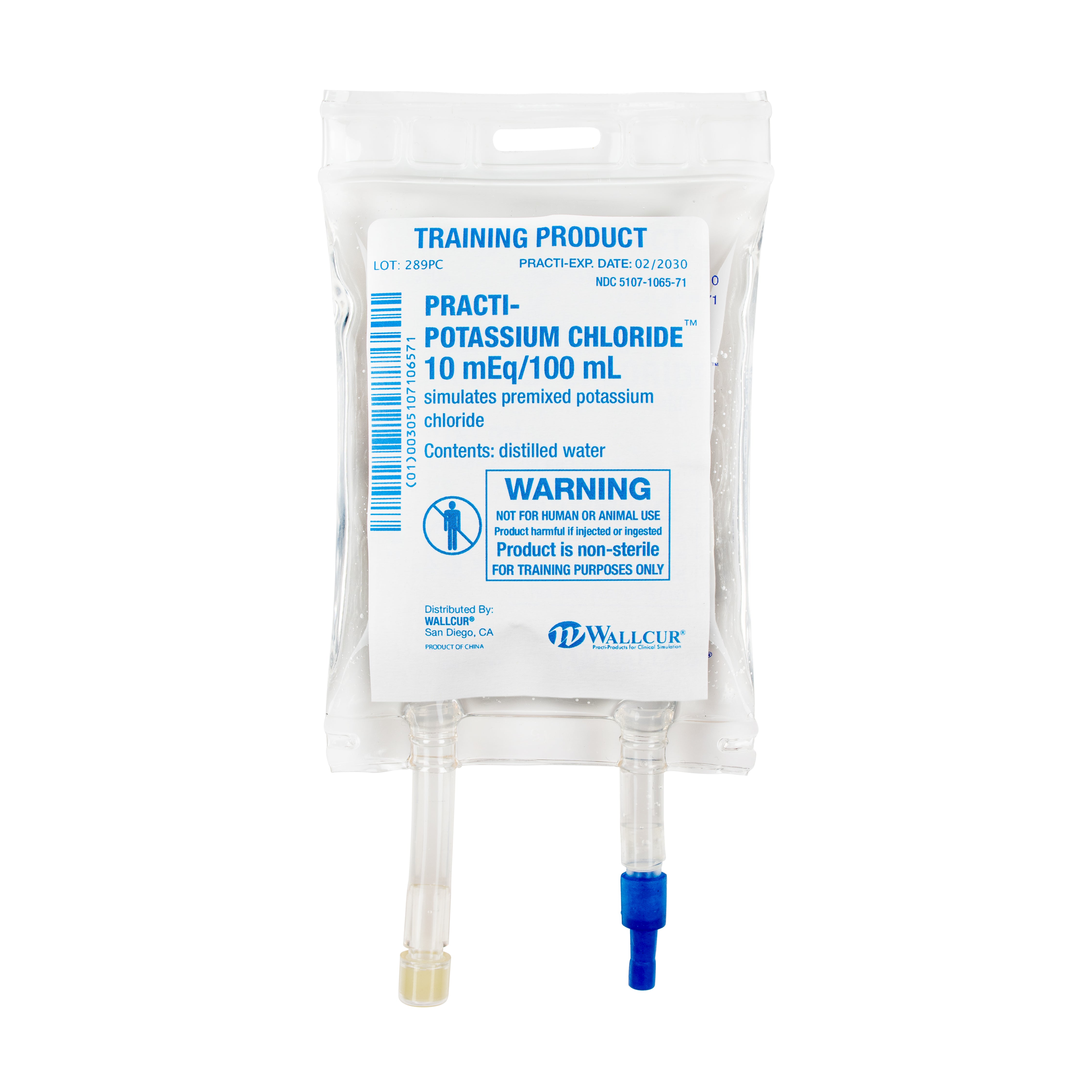 Wallcur- Practi-Potassium Chloride 10 mEq/100 mL Premixed IV Bag-Medtech- 1
