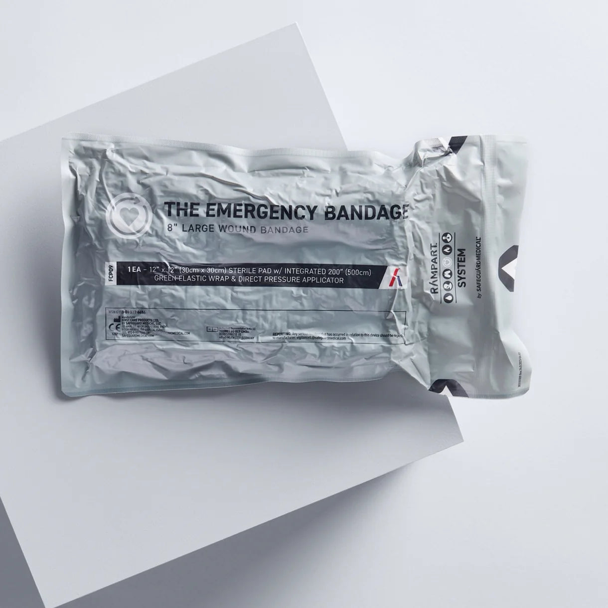 Safeguard Medical- Abdominal Bandage w/ 12"x12" pad - Green 8" case of 50-Medtech- 2