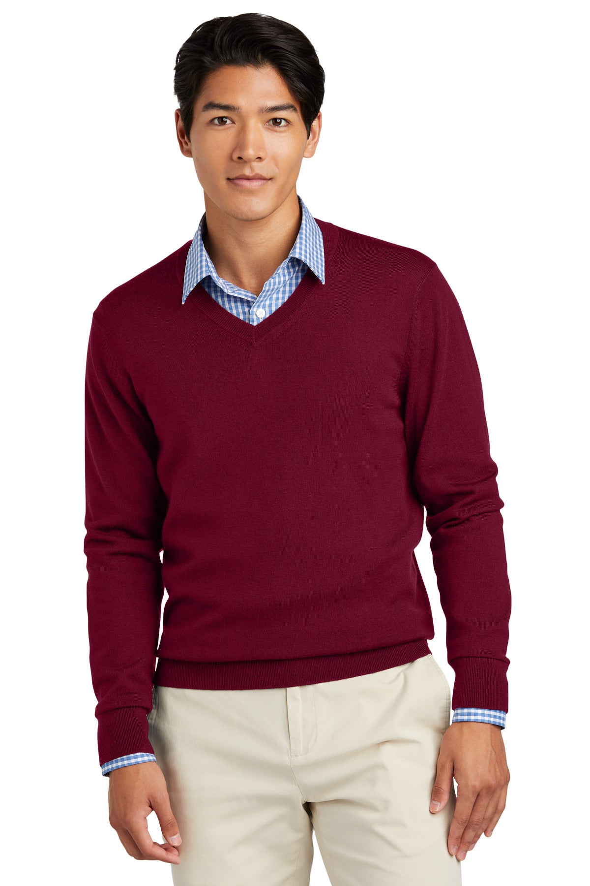 Brooks Brothers- Brooks Brothers® Washable Merino V-Neck Sweater BB18410-Medtech- 3
