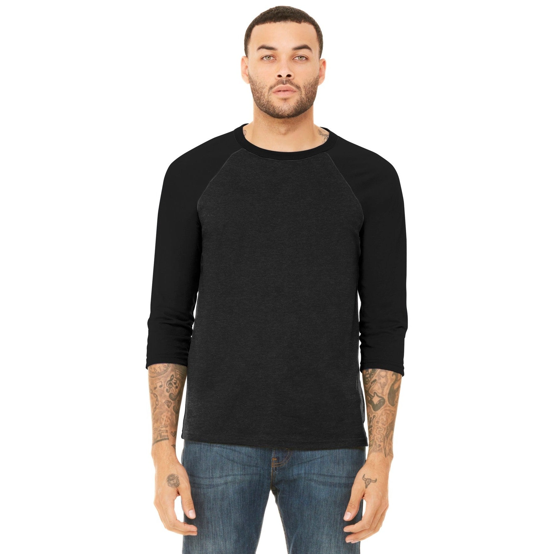 Bella + Canvas-BELLA+CANVAS ® Unisex 3/4-Sleeve Baseball Tee. BC3200-MedTech-1