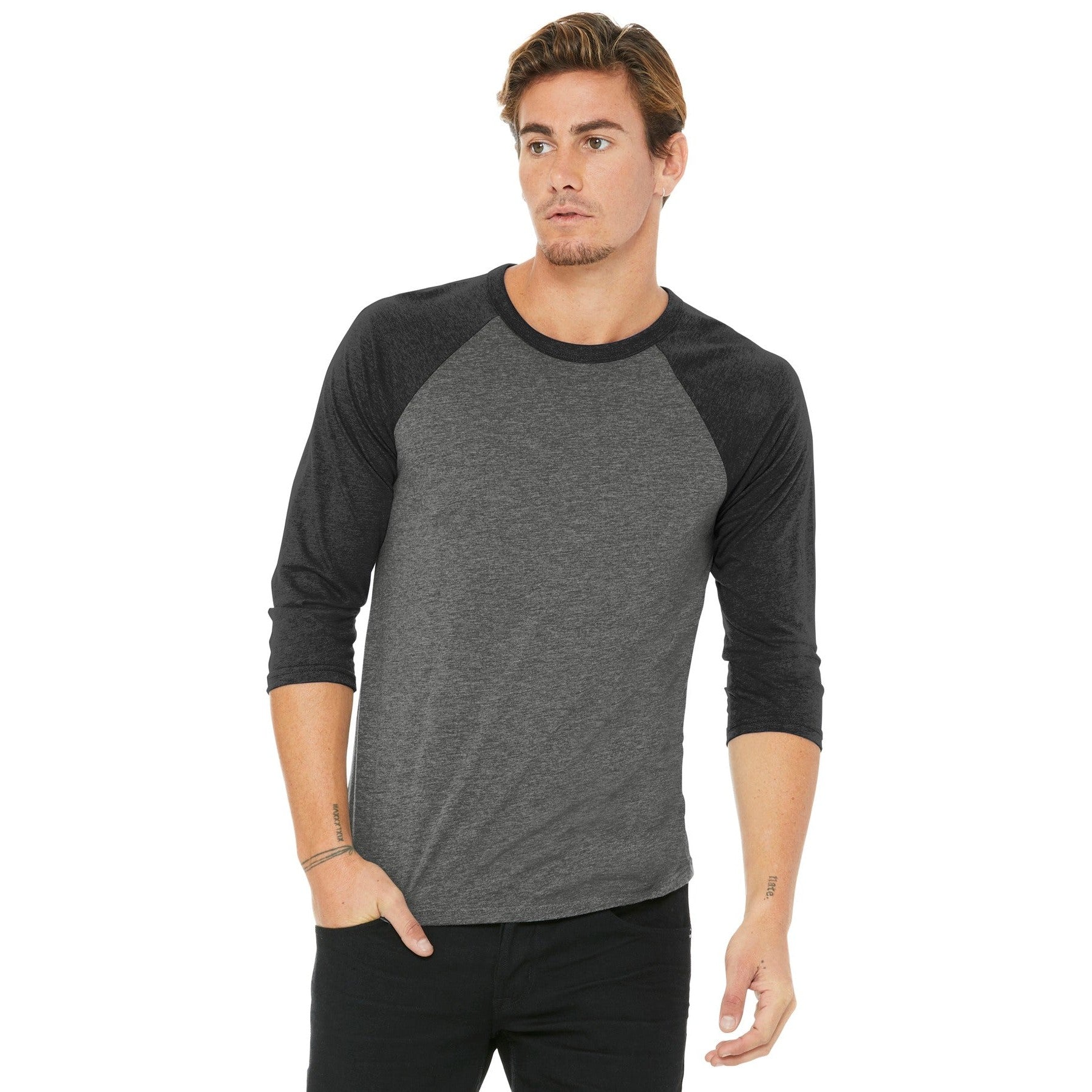 Bella + Canvas-BELLA+CANVAS ® Unisex 3/4-Sleeve Baseball Tee. BC3200-MedTech-8