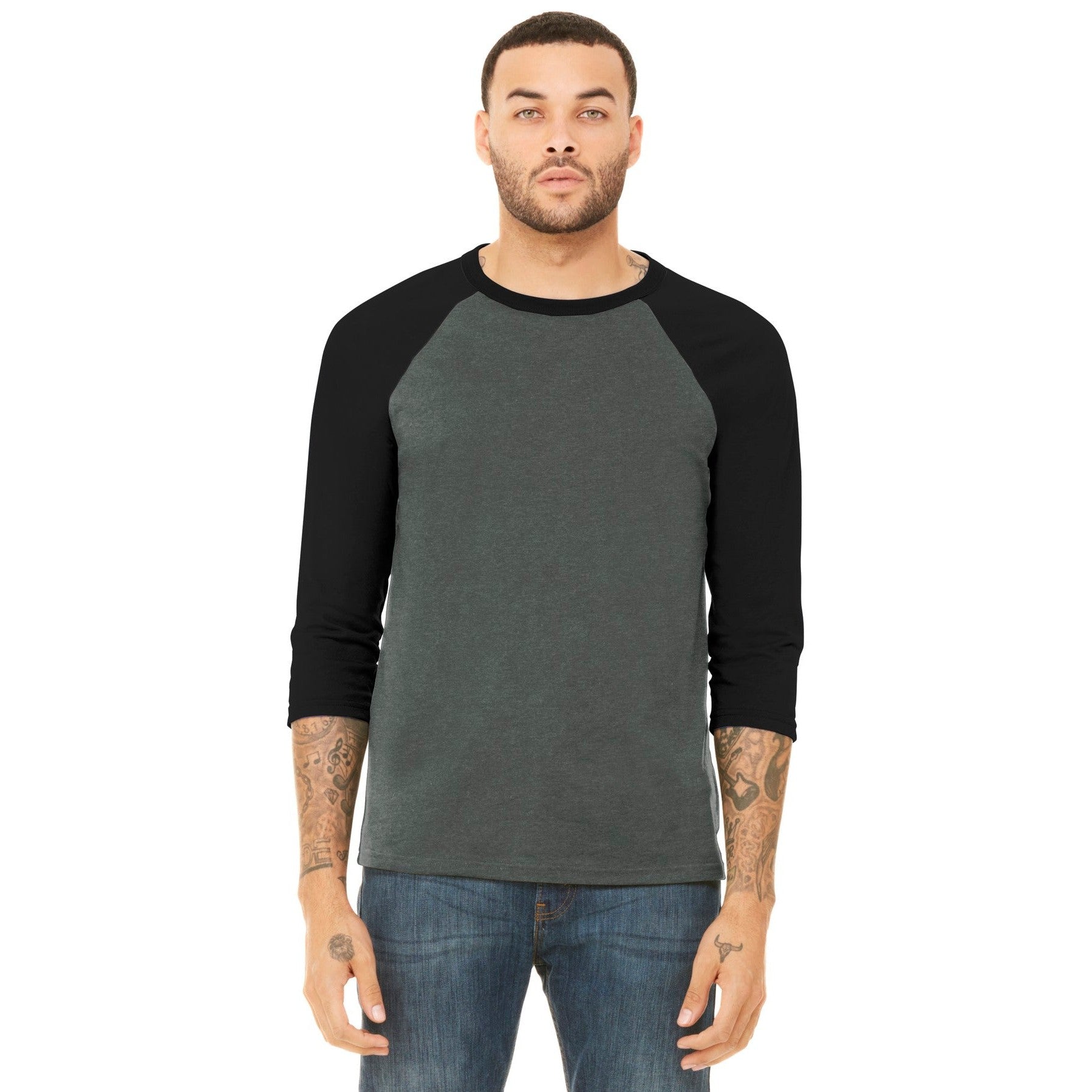 Bella + Canvas-BELLA+CANVAS ® Unisex 3/4-Sleeve Baseball Tee. BC3200-MedTech-7