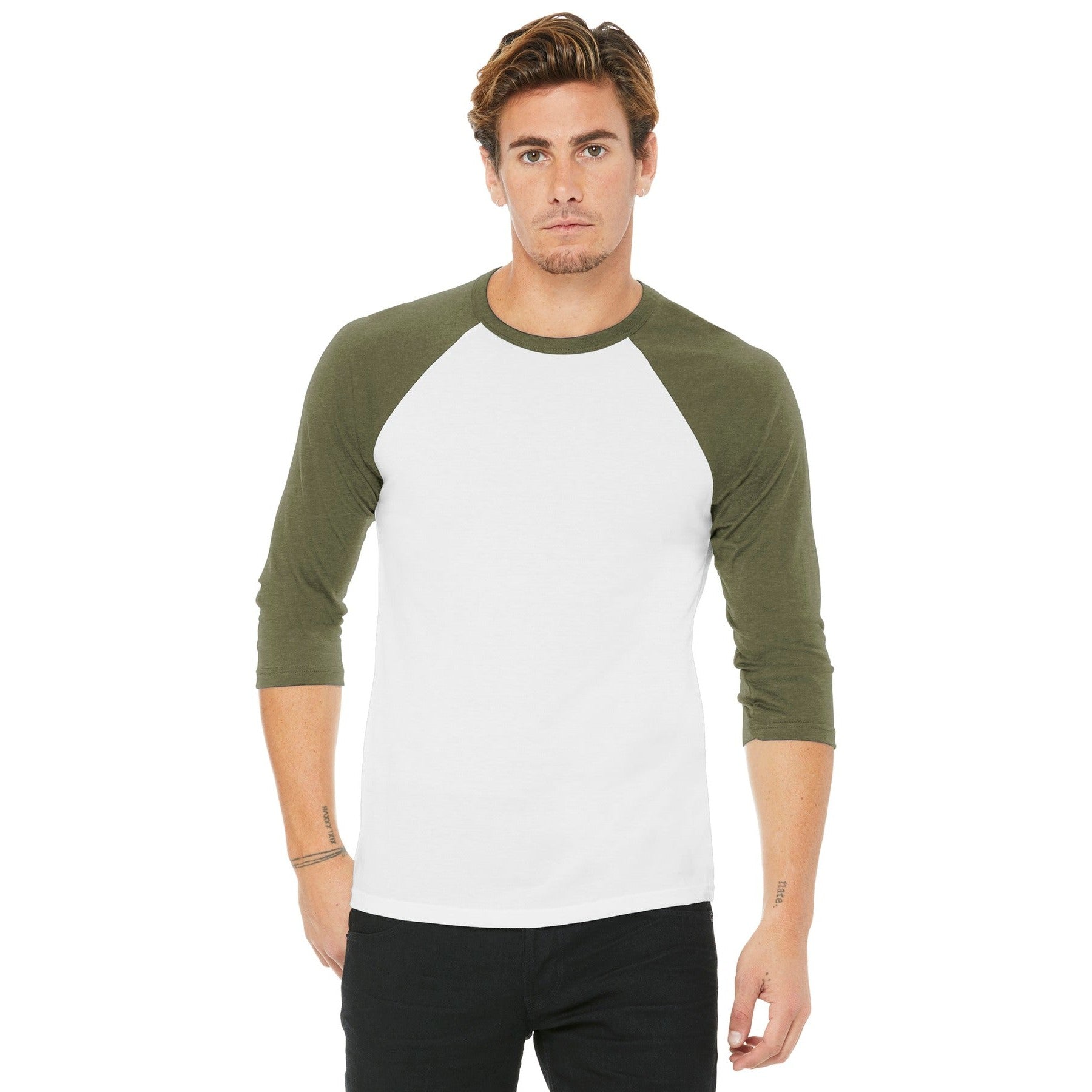 Bella + Canvas-BELLA+CANVAS ® Unisex 3/4-Sleeve Baseball Tee. BC3200-MedTech-18