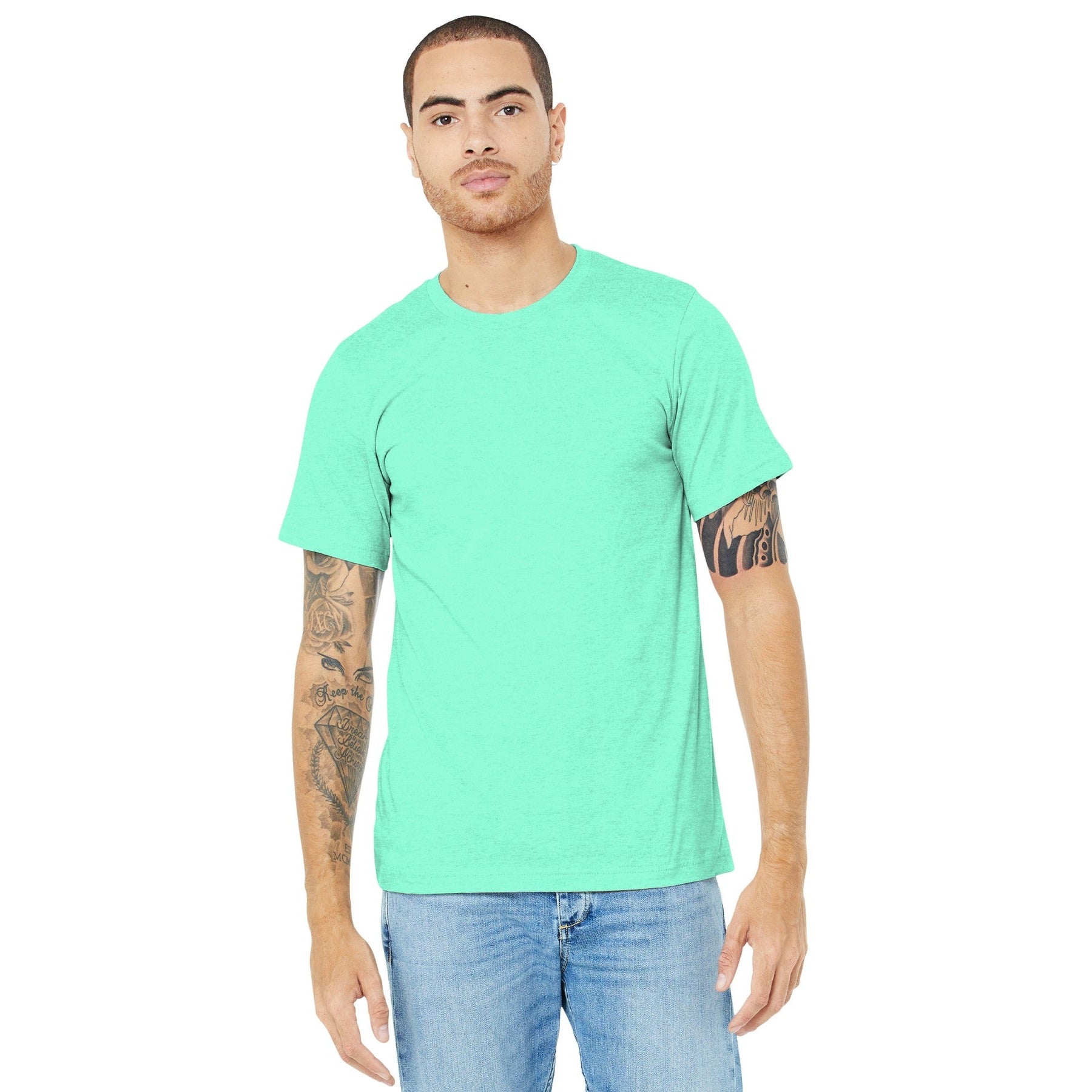 Bella + Canvas-BELLA+CANVAS ® Unisex Heather CVC Short Sleeve Tee. BC3001CVC 1/2-MedTech-29