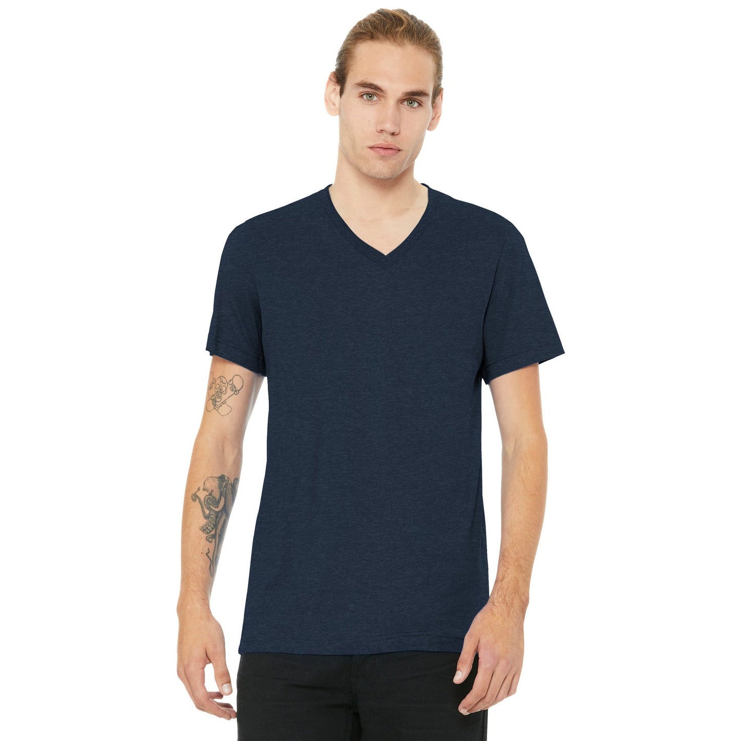 Bella + Canvas-BELLA+CANVAS® Unisex Heather CVC V-Neck Tee BC3005CVC-MedTech-7