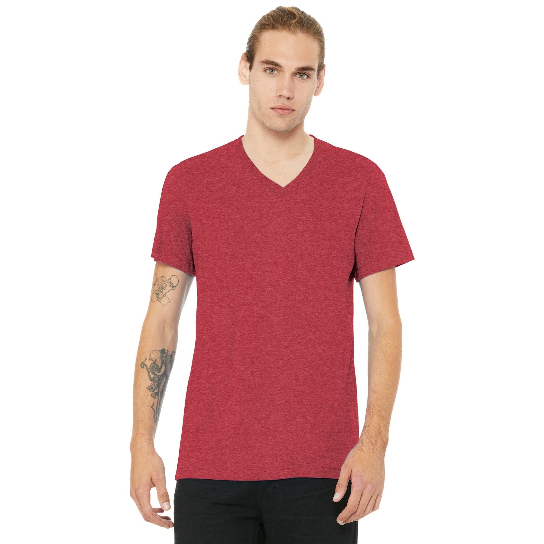 Bella + Canvas-BELLA+CANVAS® Unisex Heather CVC V-Neck Tee BC3005CVC-MedTech-8