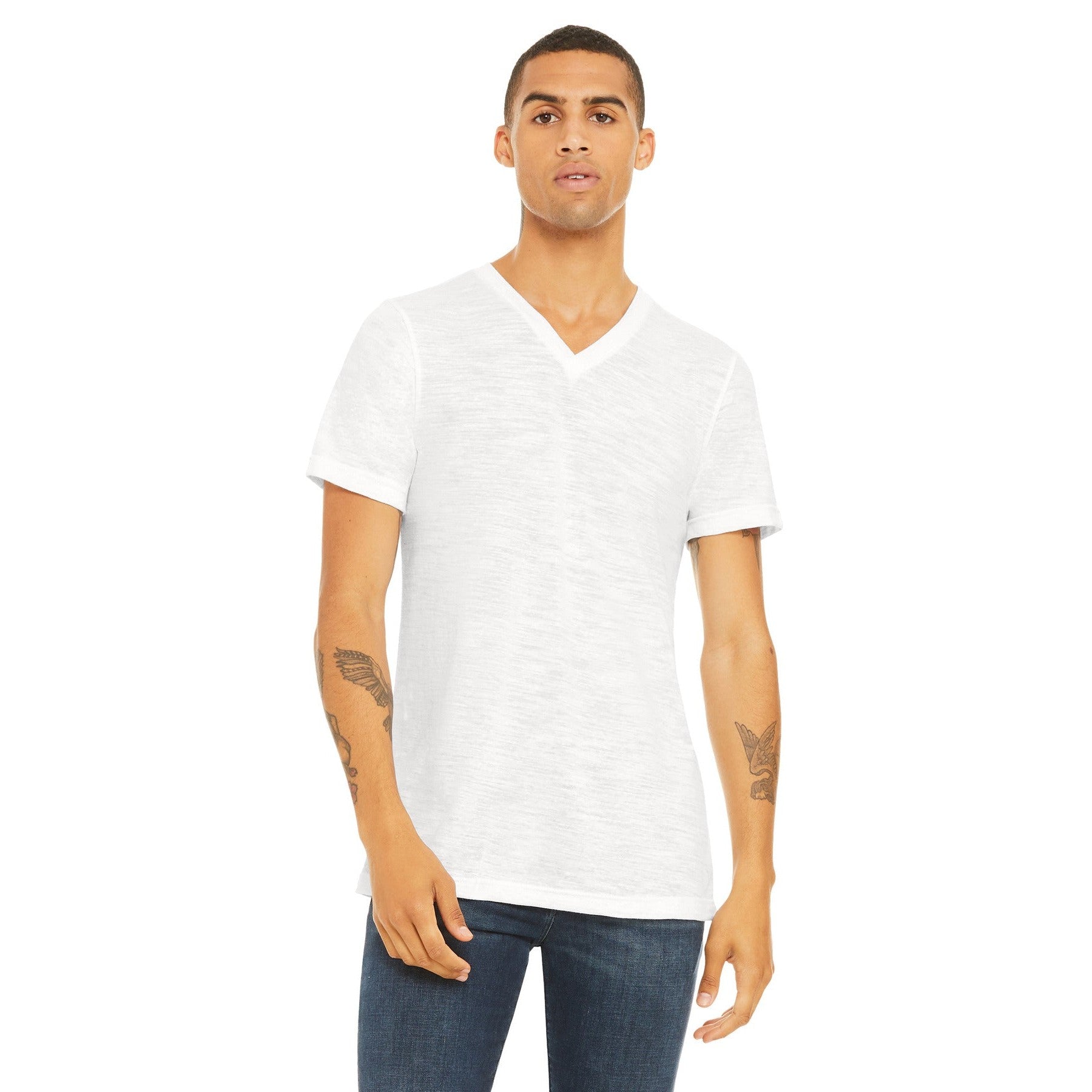 Bella + Canvas-BELLA+CANVAS® Unisex Textured Jersey V-Neck Tee BC3655-MedTech-7