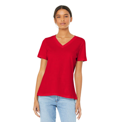 Bella + Canvas-BELLA+CANVAS ® Women's Relaxed Jersey Short Sleeve V-Neck Tee. BC6405-MedTech-3