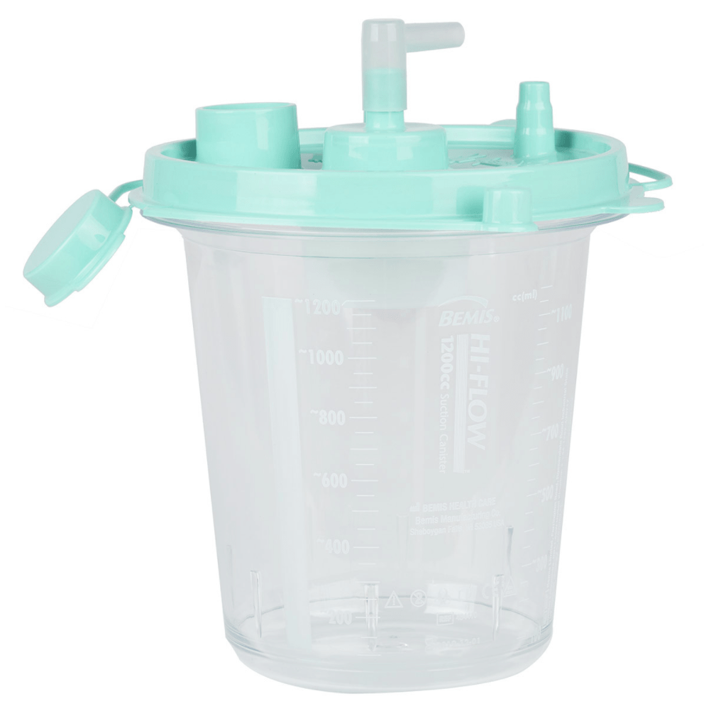 Bemis Health Care-Bemis® Hi-Flow™ Suction Canister with Aerostat Filter, 1200cc, Green-MedTech-2