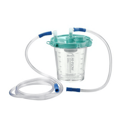 Bemis Health Care-Bemis® Hi-Flow™ Suction Canister with Aerostat Filter, 1200cc, Green-MedTech-3
