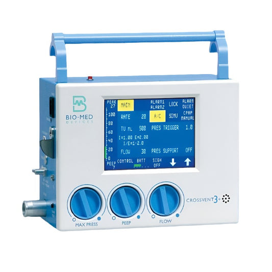 Bio-Med Devices-Bio-Med Devices Crossvent 3+ Ventilator w/Air Entrainment & Exhaled TV, New-MedTech-1