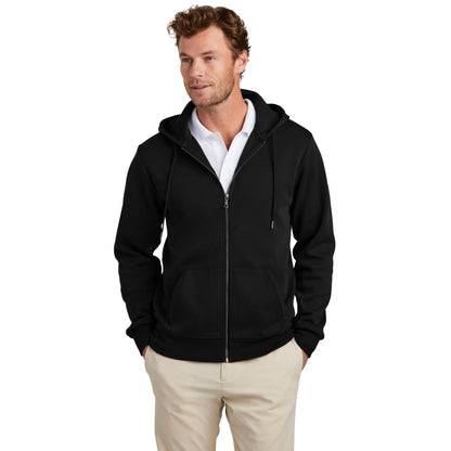 Brooks Brothers-Brooks Brothers® Double-Knit Full-Zip Hoodie BB18208-MedTech-1