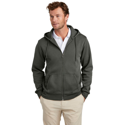 Brooks Brothers-Brooks Brothers® Double-Knit Full-Zip Hoodie BB18208-MedTech-3