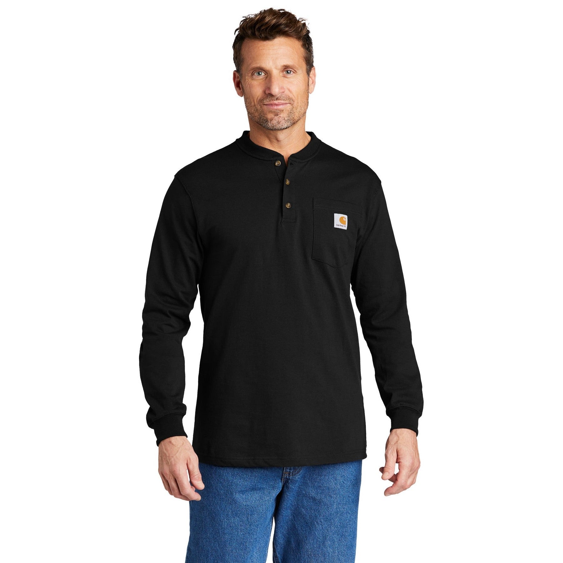 Carhartt-Carhartt® Long Sleeve Henley T-Shirt CTK128-MedTech-1