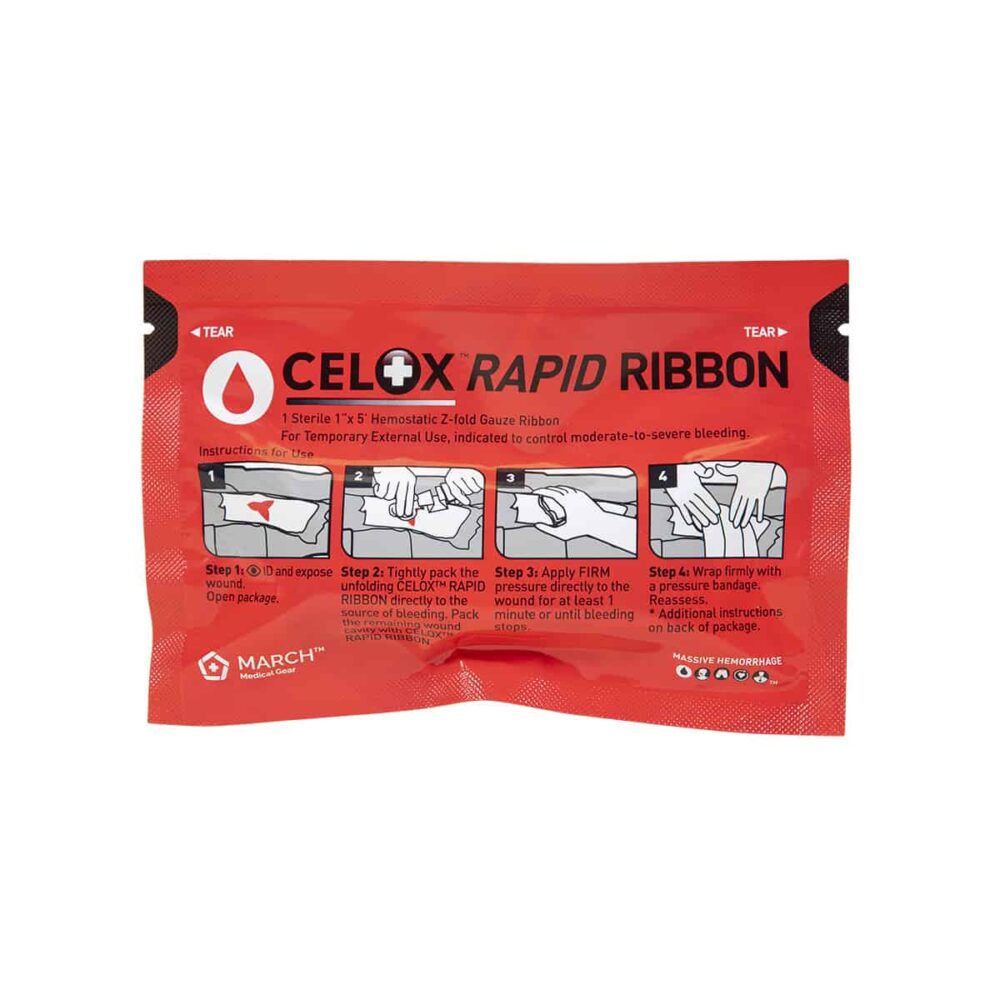 Safeguard Medical-Celox™ RAPID Ribbon, Z-Folded - 1" x 5' Case of 150-MedTech-2