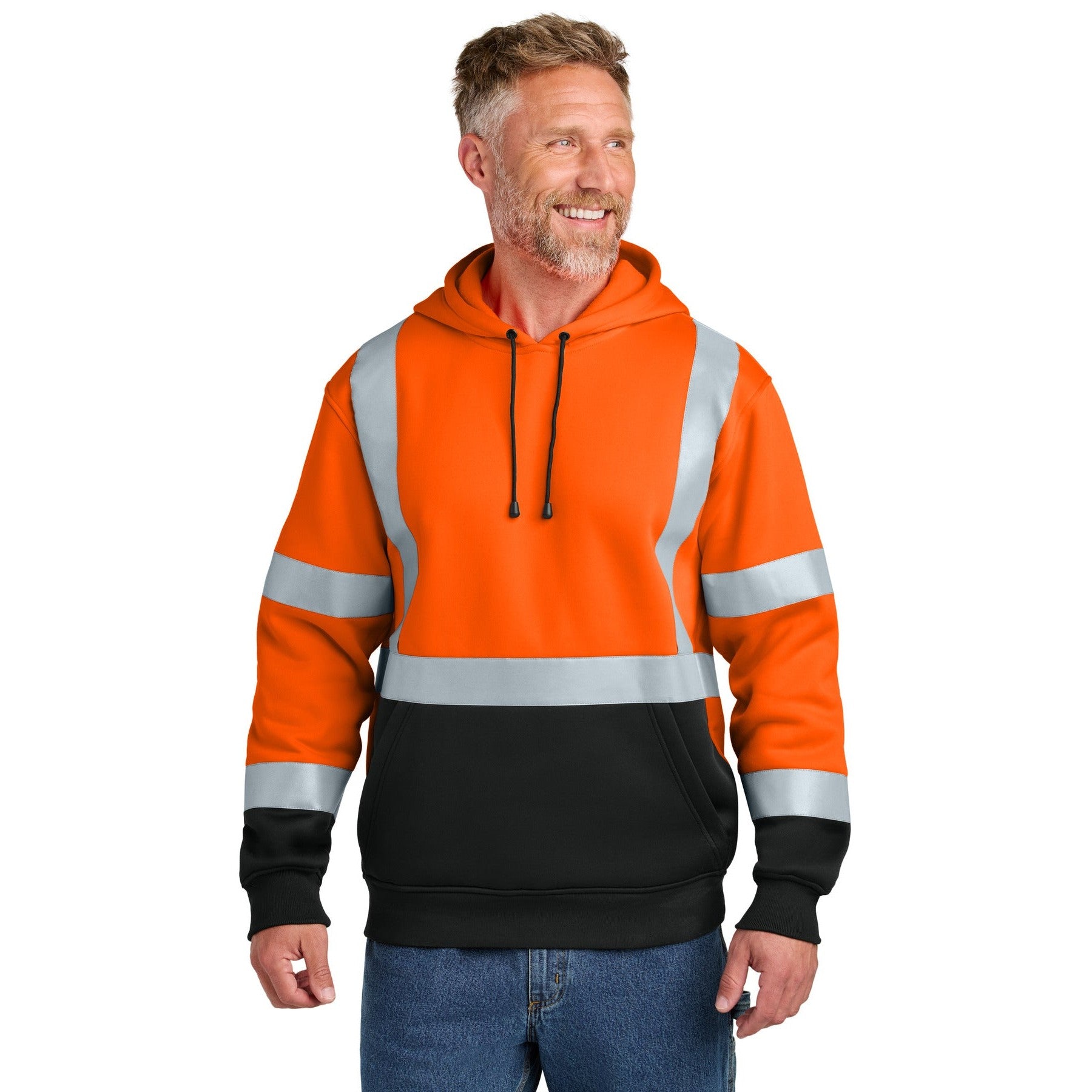 CornerStone-CornerStone® ANSI 107 Class 3 Heavy-Duty Fleece Pullover Hoodie CSF301-MedTech-1