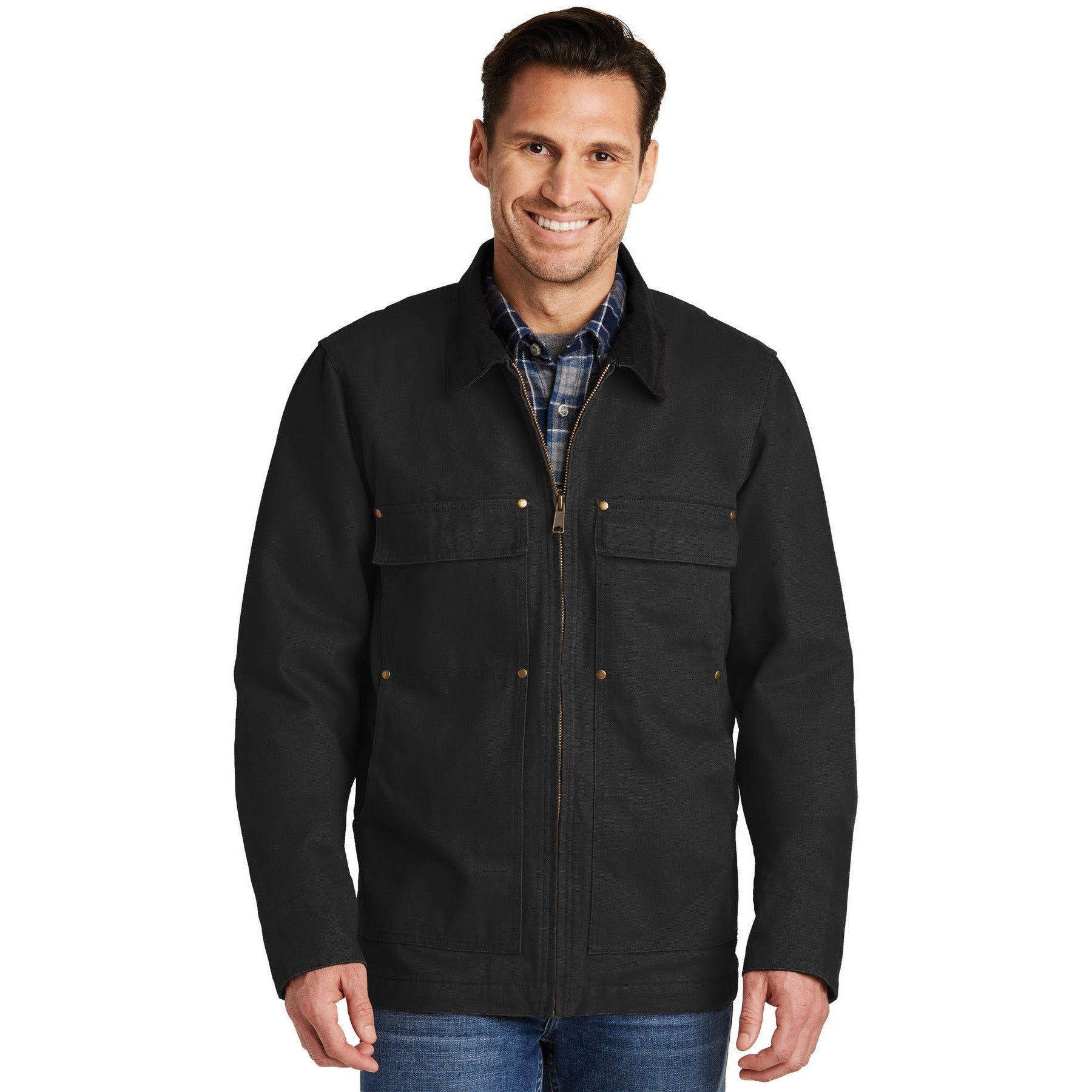 CornerStone-CornerStone® Washed Duck Cloth Chore Coat. CSJ50-MedTech-1