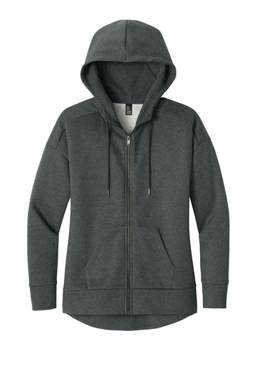 District- District ® Women's Perfect Weight ® Fleece Drop Shoulder Full-Zip Hoodie DT1104-Medtech- 2