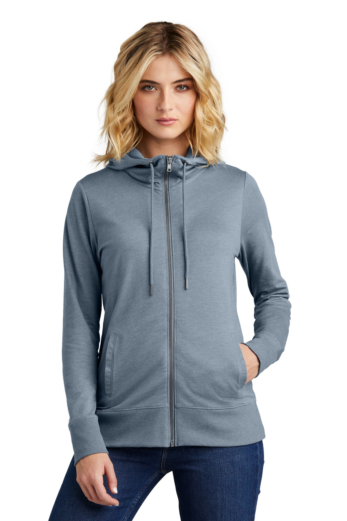 District- District® Women's Featherweight French Terry™ Full-Zip Hoodie DT673-Medtech- 2