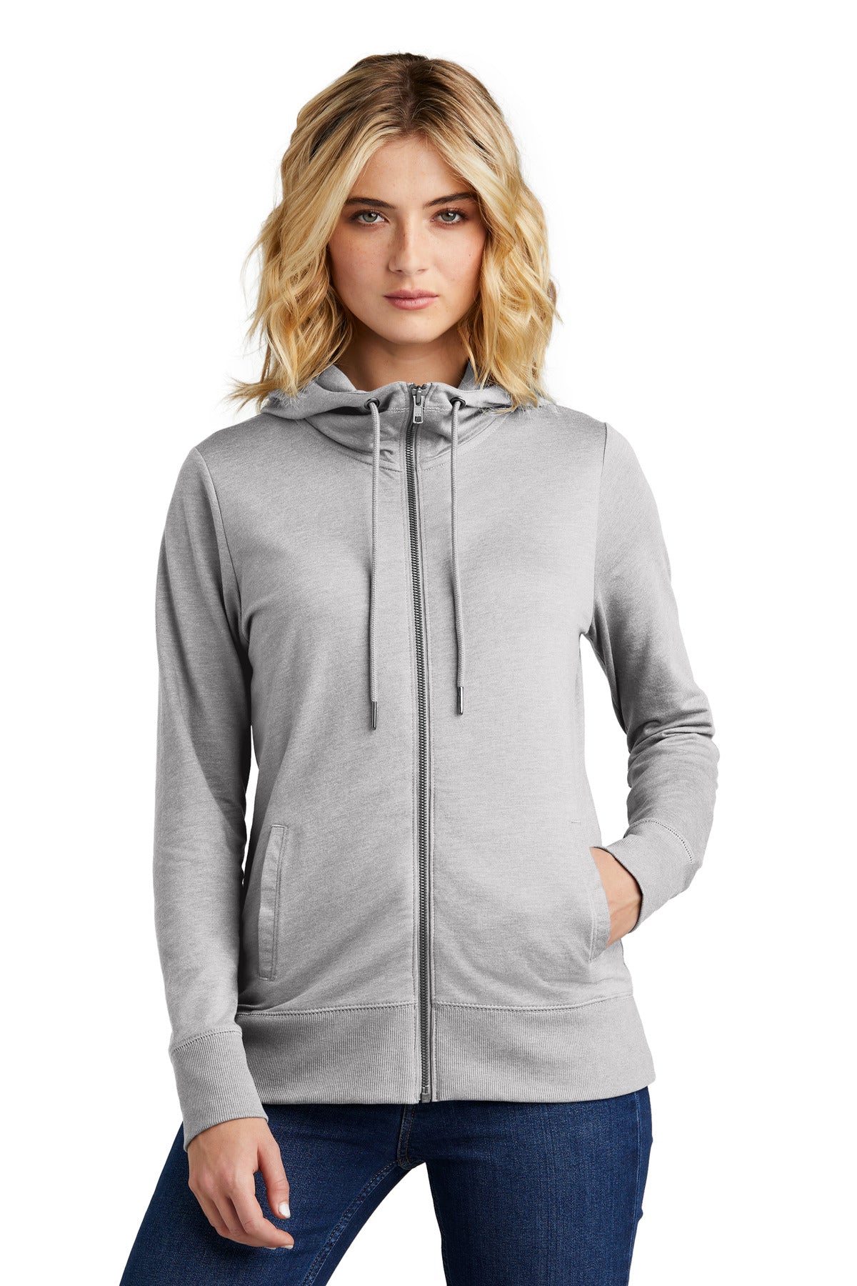 District- District® Women's Featherweight French Terry™ Full-Zip Hoodie DT673-Medtech- 3
