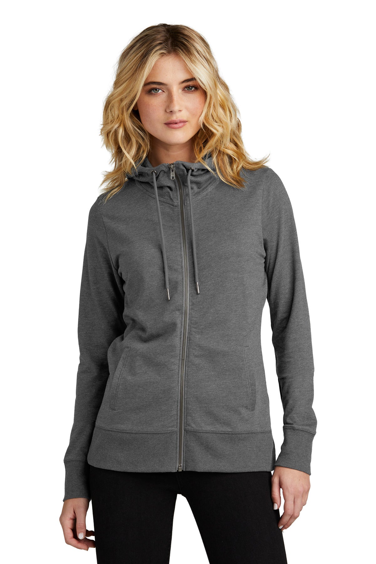 District- District® Women's Featherweight French Terry™ Full-Zip Hoodie DT673-Medtech- 4
