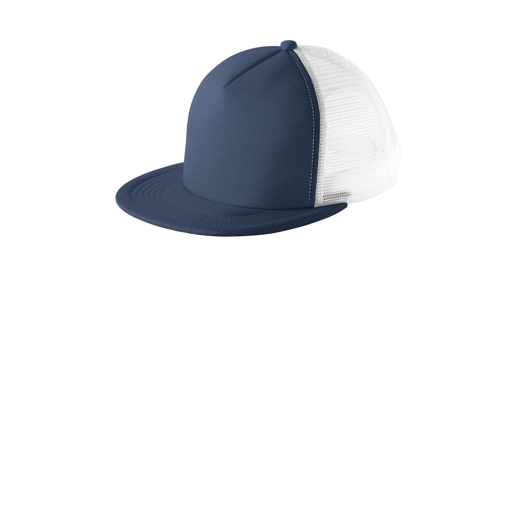 District-District® Flat Bill Snapback Trucker Cap. DT624-MedTech-6