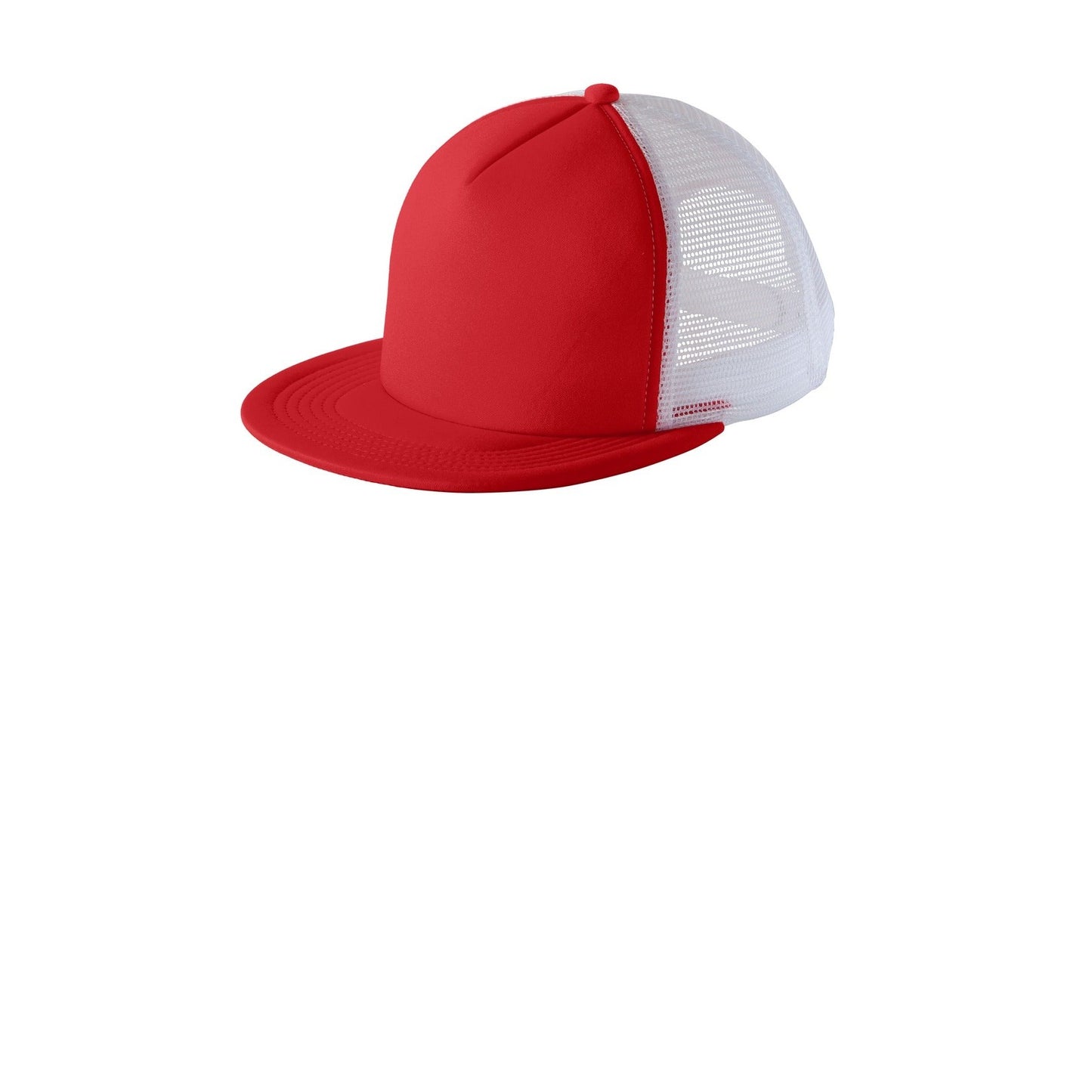 District-District® Flat Bill Snapback Trucker Cap. DT624-MedTech-7