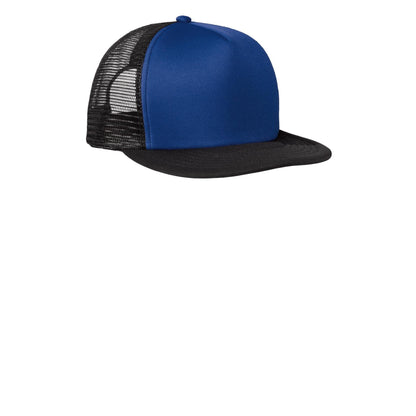District-District® Flat Bill Snapback Trucker Cap. DT624-MedTech-8