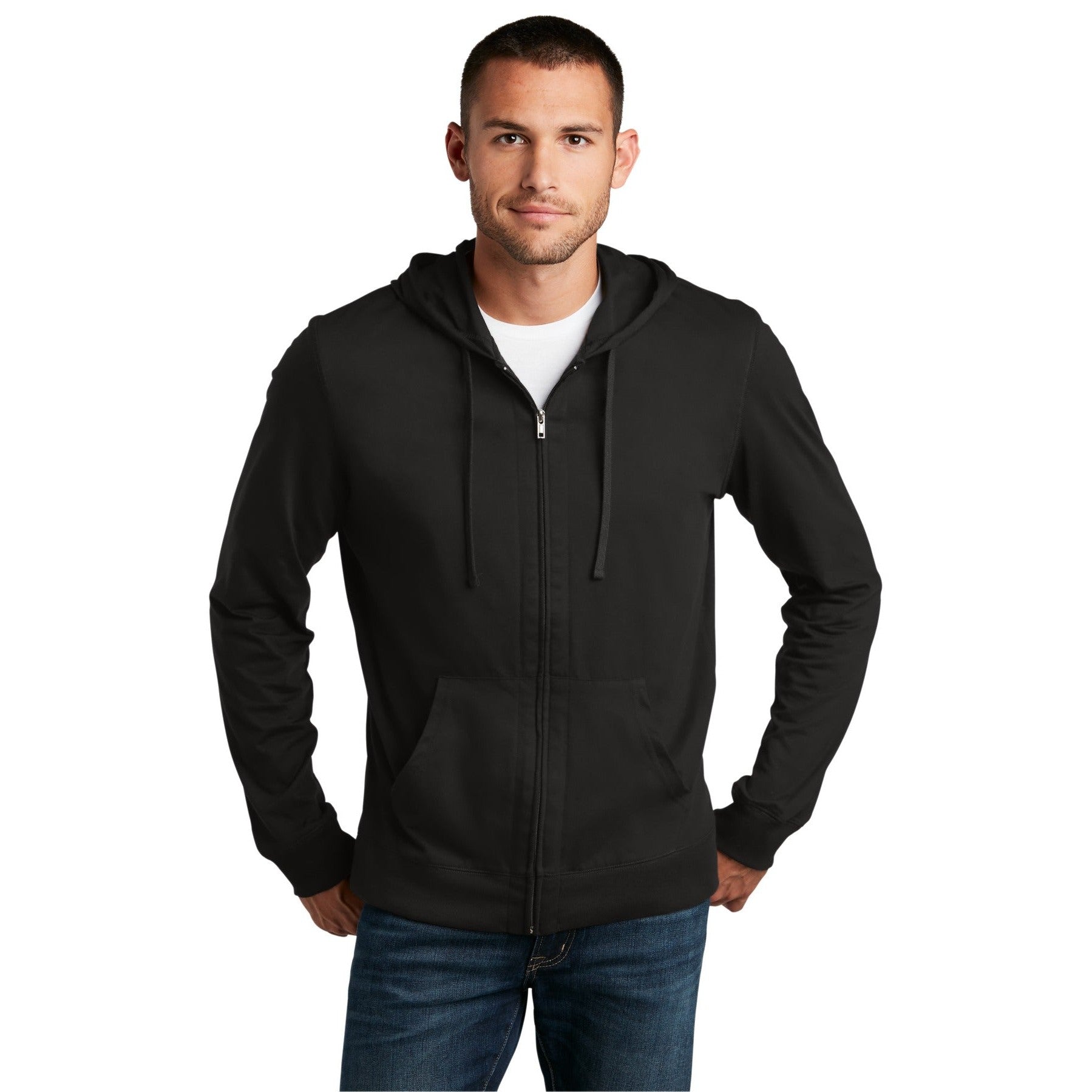 District-District® Jersey Full-Zip Hoodie. DT1100-MedTech-1
