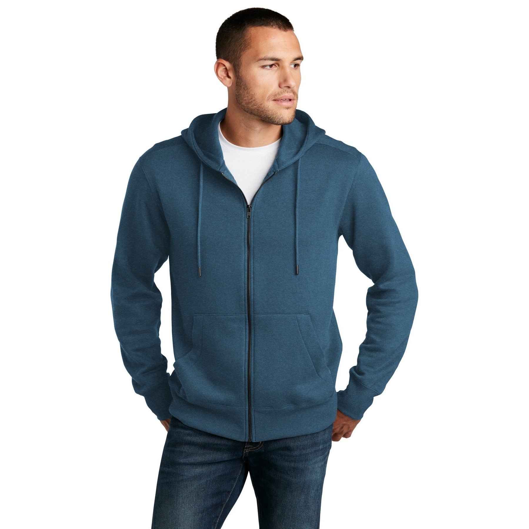 District-District ® Perfect Weight ® Fleece Full-Zip Hoodie DT1103-MedTech-3