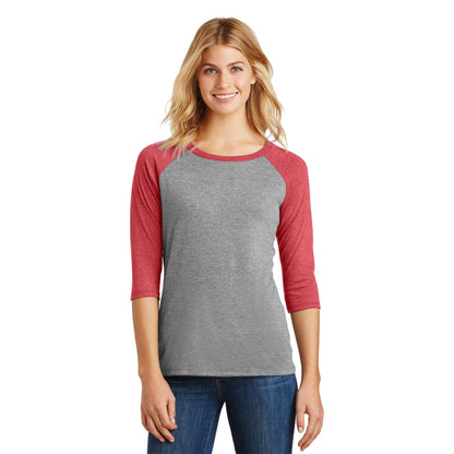 District-District® Women's Perfect Tri® 3/4-Sleeve Raglan. DM136L-MedTech-9