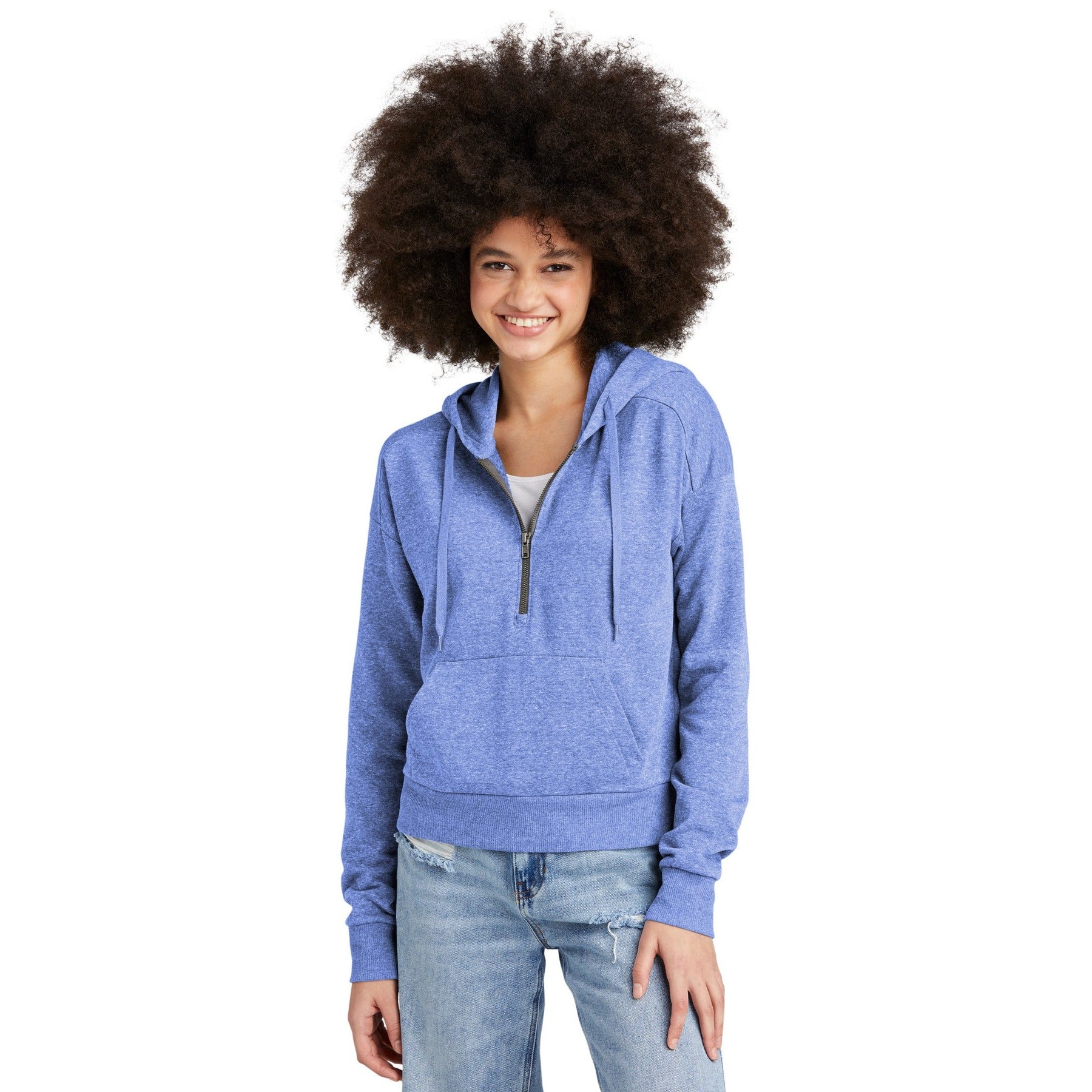 District-District® Women's Perfect Tri® Fleece 1/2-Zip Pullover DT1311-MedTech-6