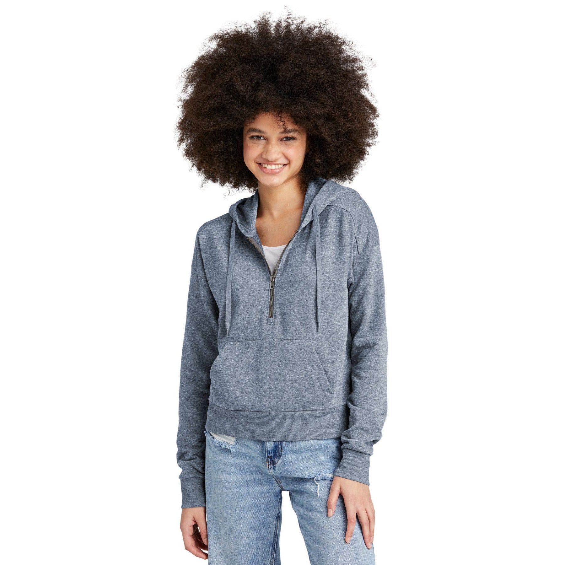 District-District® Women's Perfect Tri® Fleece 1/2-Zip Pullover DT1311-MedTech-5