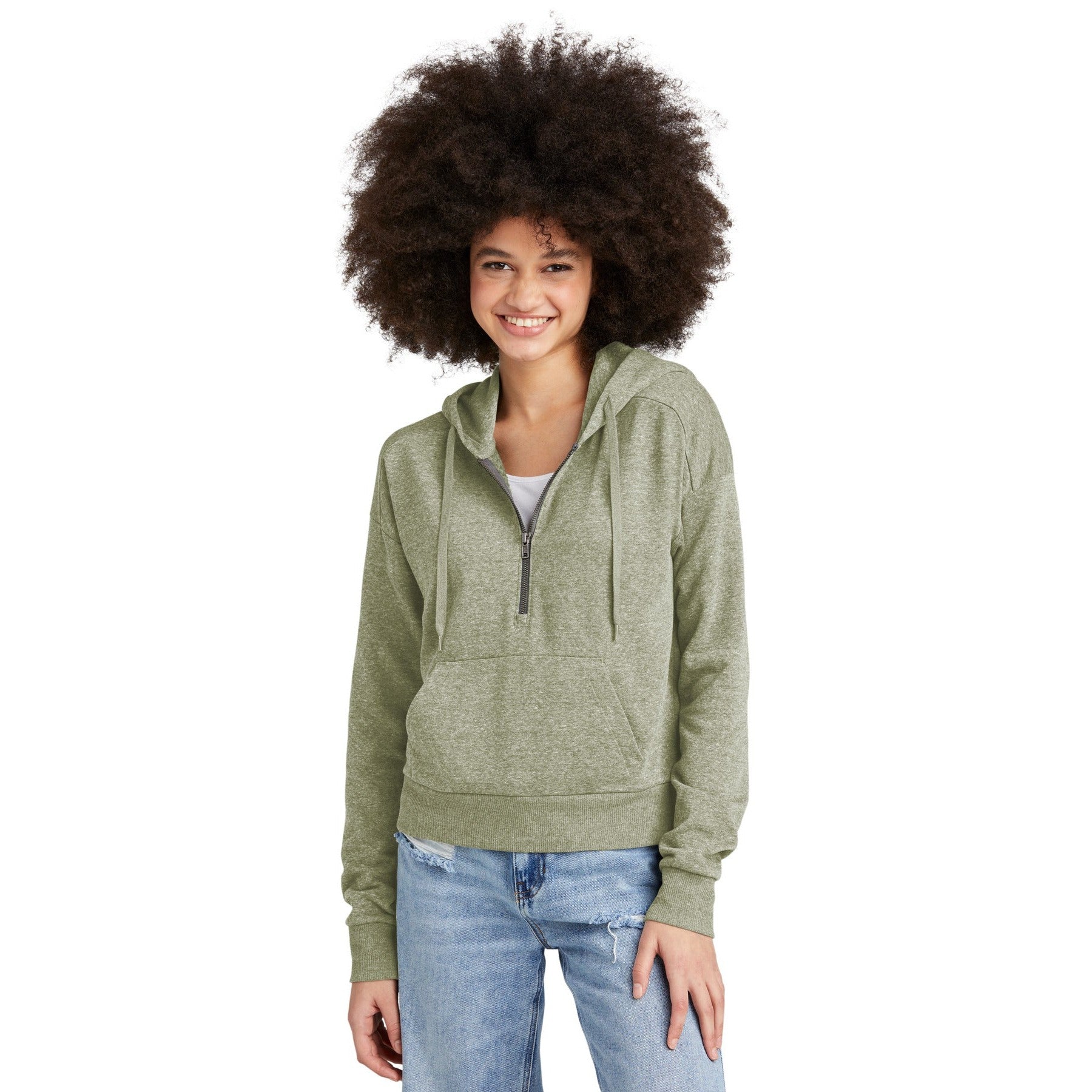District-District® Women's Perfect Tri® Fleece 1/2-Zip Pullover DT1311-MedTech-4