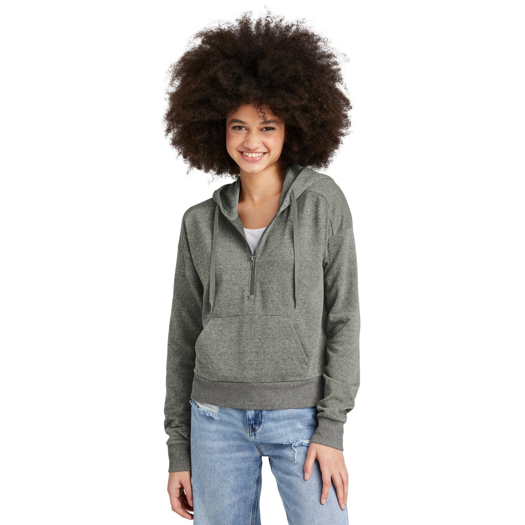 District-District® Women's Perfect Tri® Fleece 1/2-Zip Pullover DT1311-MedTech-3