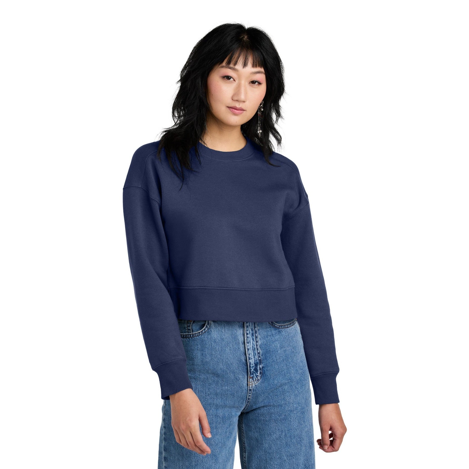 District-District ® Women's Perfect Weight ® Fleece Cropped Crew DT1105-MedTech-7