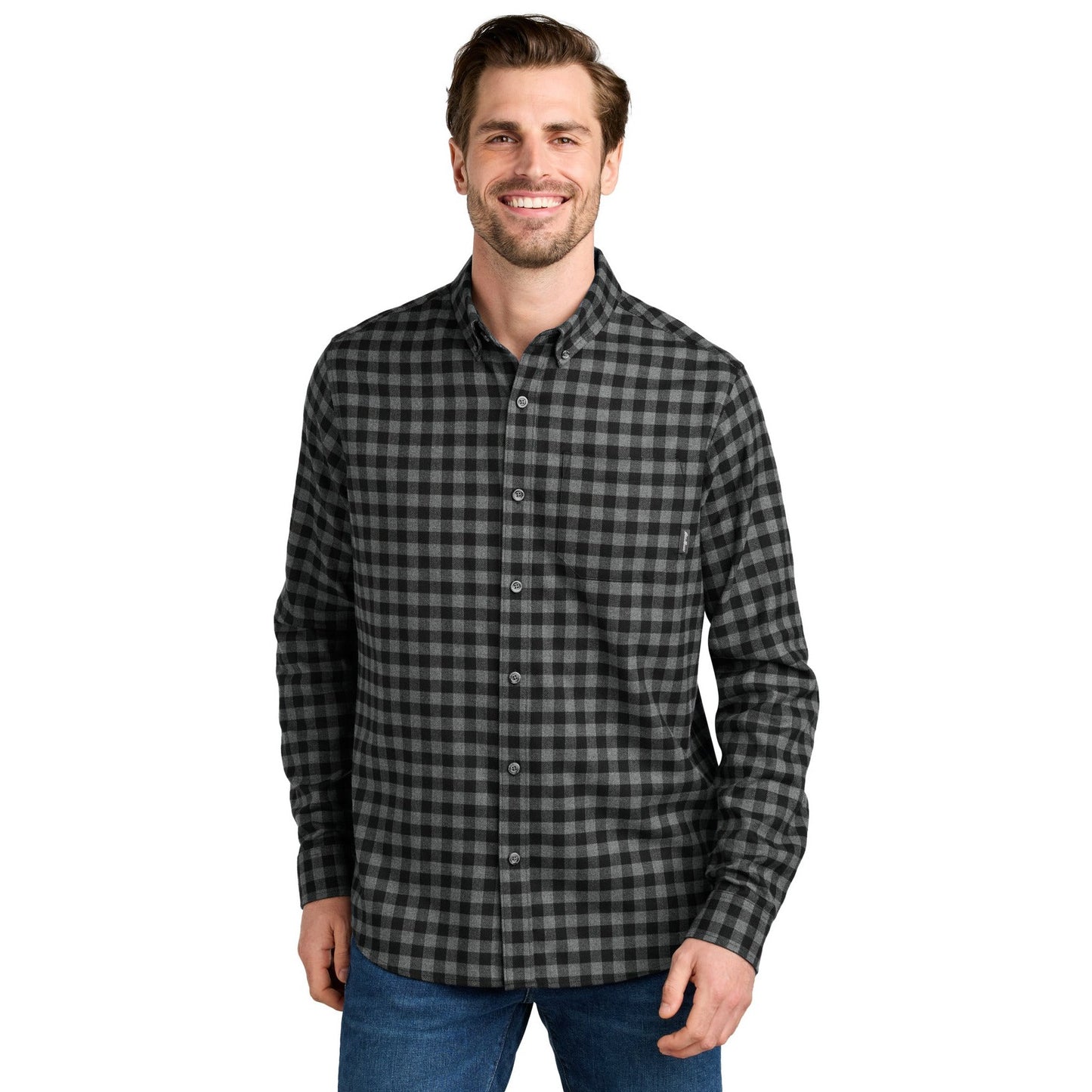 Eddie Bauer-Eddie Bauer® Long Sleeve Favorite Flannel Plaid Shirt EB610-MedTech-2