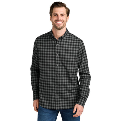 Eddie Bauer-Eddie Bauer® Long Sleeve Favorite Flannel Plaid Shirt EB610-MedTech-2