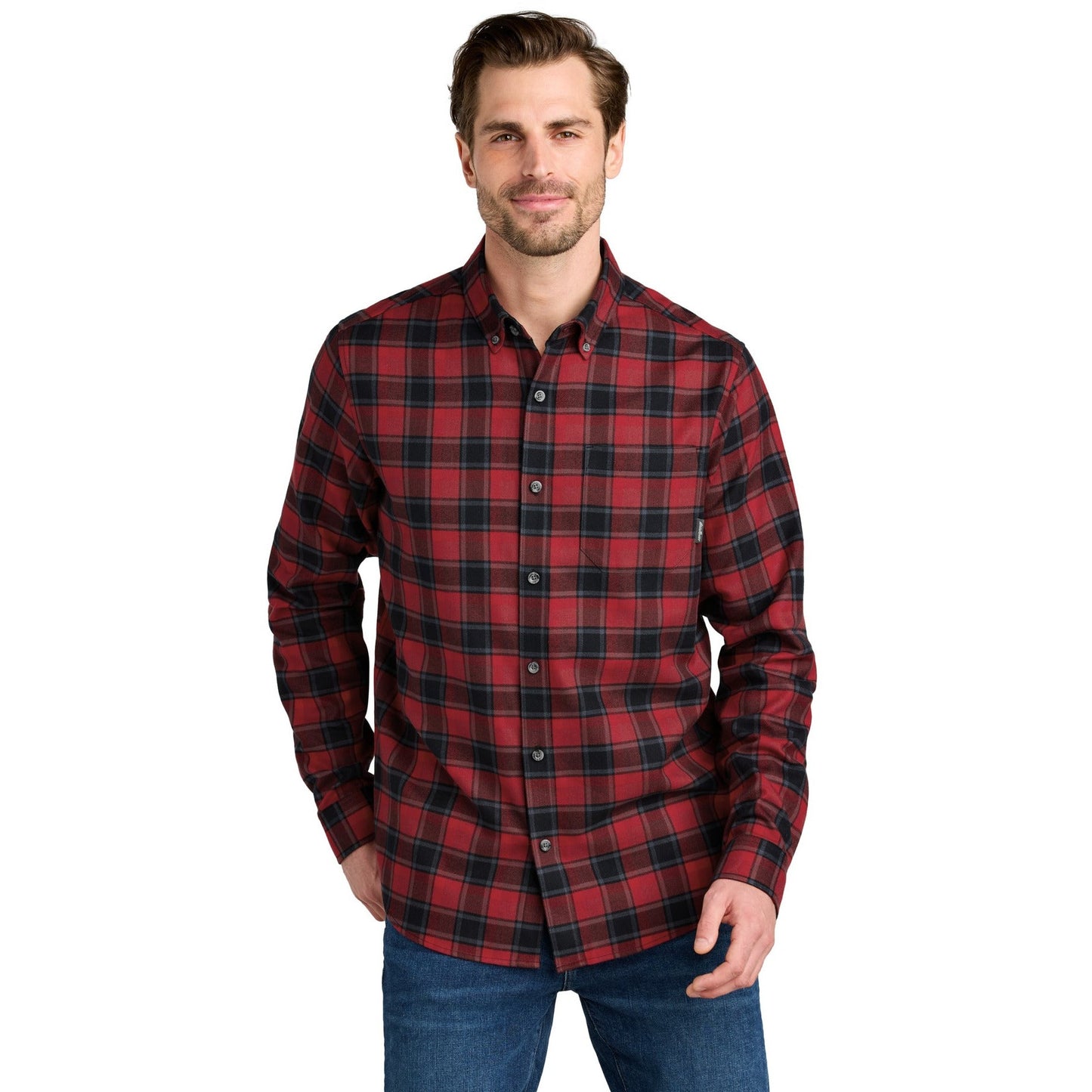 Eddie Bauer-Eddie Bauer® Long Sleeve Favorite Flannel Plaid Shirt EB610-MedTech-3