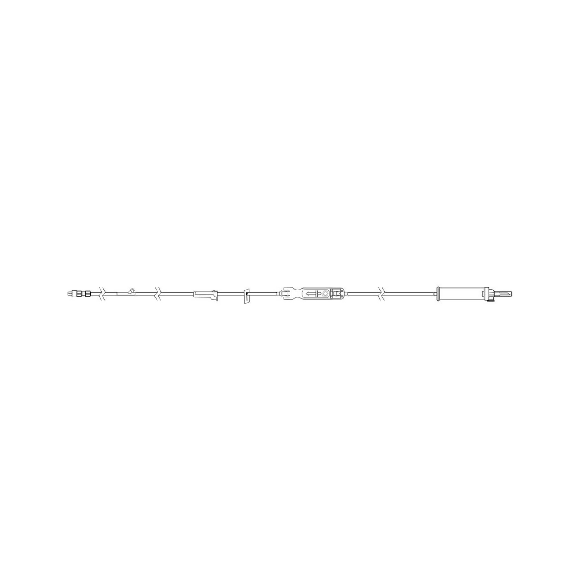 Eitan Medical-Eitan Sapphire™ Macrobore Primary Infusion Set Vented / Non-Vented with 1 Needleless Y-site, 22mL, 113"-MedTech-1