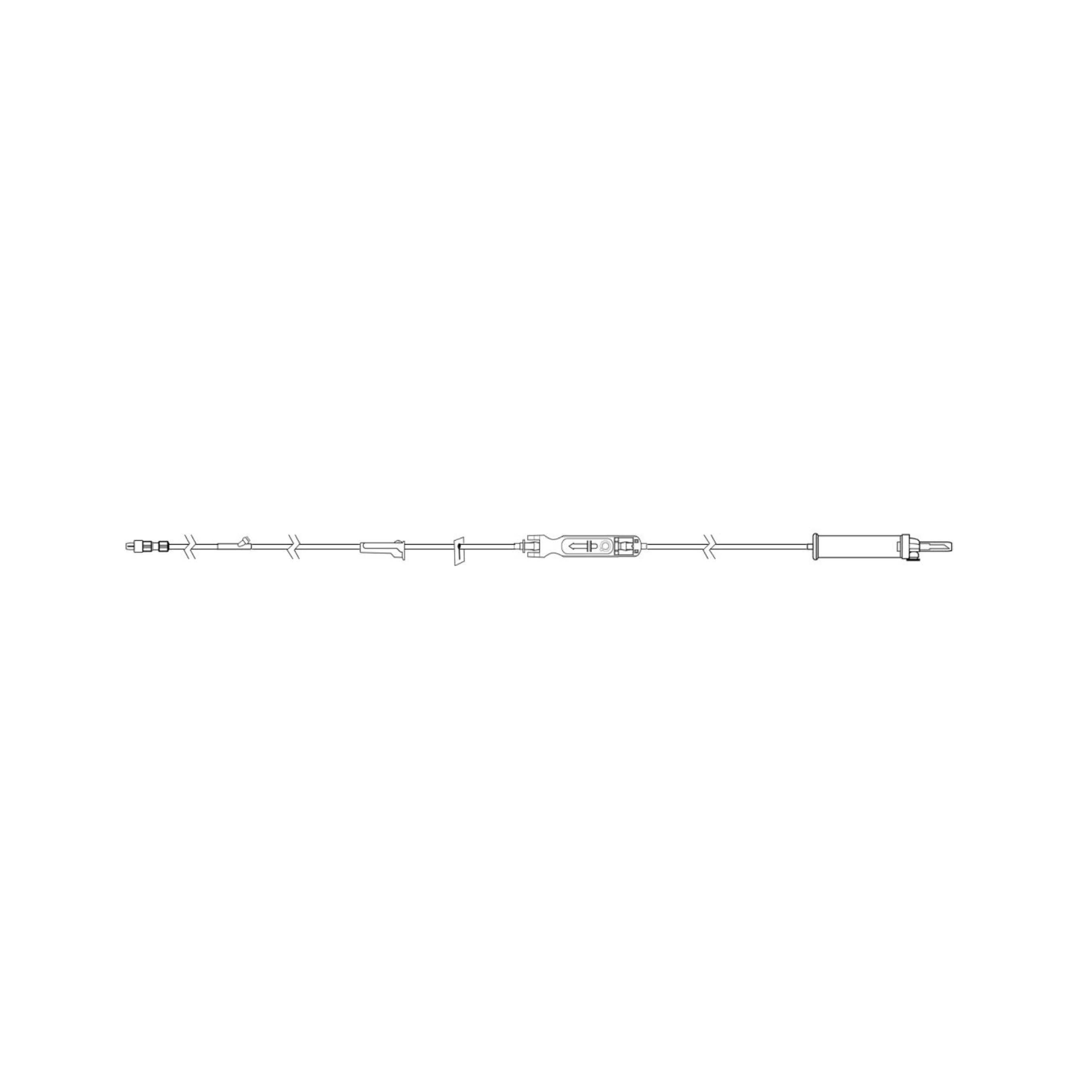 Eitan Medical-Eitan Sapphire™ Macrobore Primary Infusion Set Vented / Non-Vented with 1 Needleless Y-site, 22mL, 113"-MedTech-1