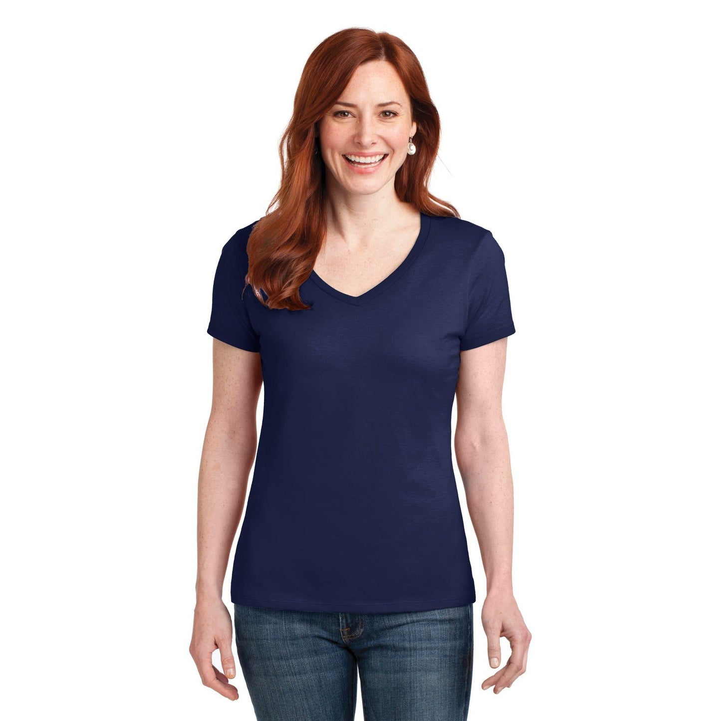 Hanes-Hanes® Women's Perfect-T Cotton V-Neck T-Shirt. S04V-MedTech-8