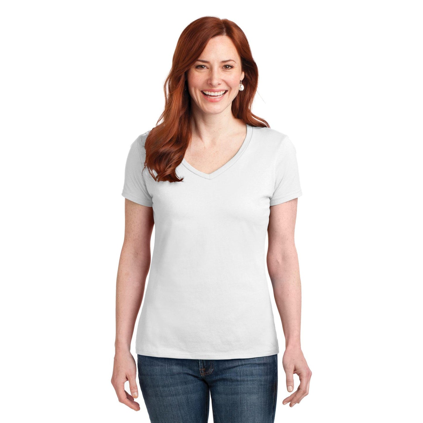 Hanes-Hanes® Women's Perfect-T Cotton V-Neck T-Shirt. S04V-MedTech-9