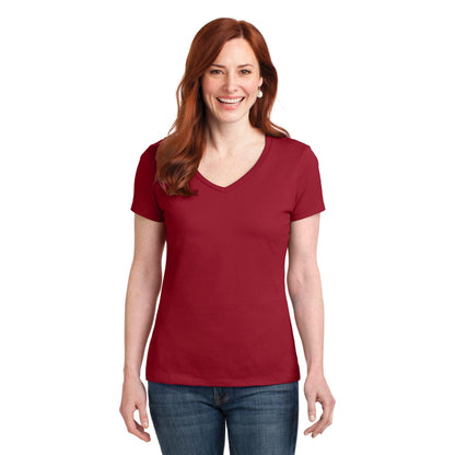 Hanes-Hanes® Women's Perfect-T Cotton V-Neck T-Shirt. S04V-MedTech-4