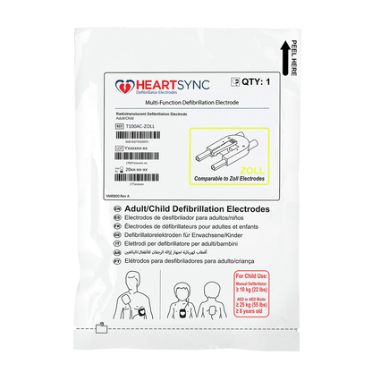 Nisha Medical Technologies-Heart Sync® ZOLL® Multi-Function Defibrillator Pads, Leads In, Adult / Child 1 Pair-MedTech-1