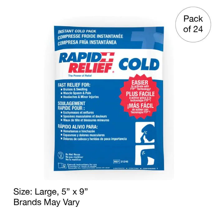 Kemp USA-Instant Cold Ice Packs Large 5x9" Case of 24-MedTech-1